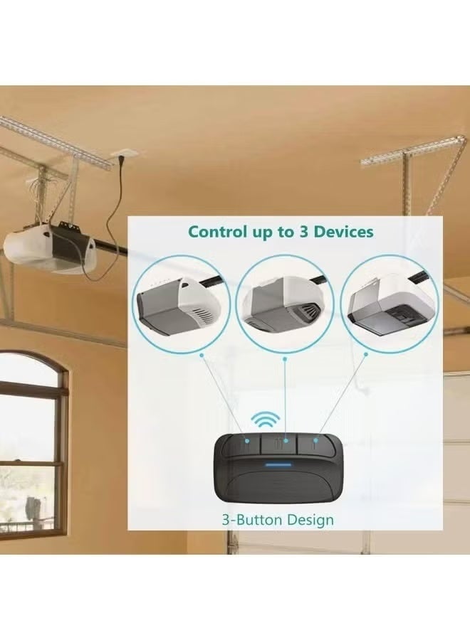 ليفت ماستر جهاز تحكم عن بُعد لفتح باب المرآب (متوافق مع LiftMaster 893LM)، متعدد الترددات ويعمل مع أنظمة Chamberlain وSears وCraftsman (مزود بـ 5 أزرار برمجة/تعلم)، وشامل التوافق مع الموديلات: 893MAX و893LM و371LM و373LM و973LM (اللون: أسود) - Image 3