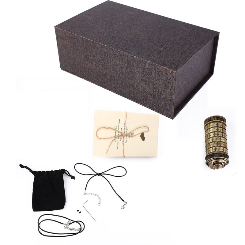 Mini Cryptex Lock Puzzle Box Ancient Lock Box for Men Metal Mechanical Puzzle - Image 2