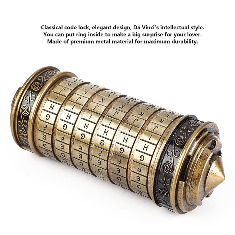 Mini Cryptex Lock Puzzle Box Ancient Lock Box for Men Metal Mechanical Puzzle - Image 3