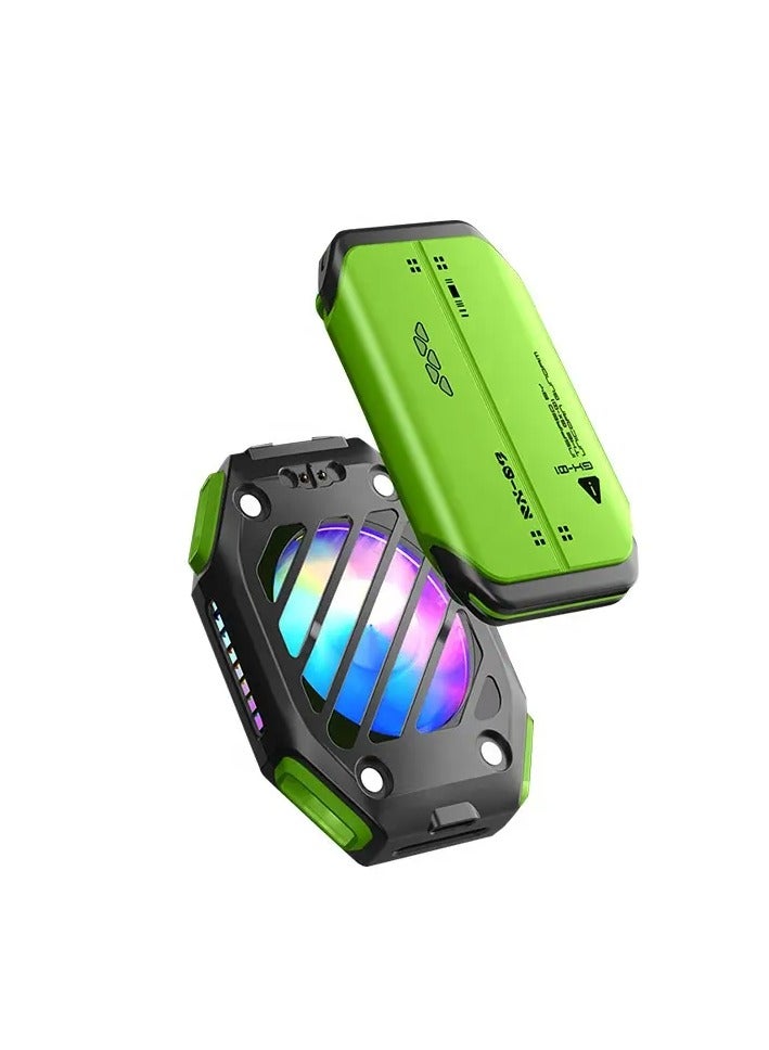 X111 مروحة تبريد مغناطيسية للهاتف المحمول للألعاب | بطارية قابلة لإعادة الشحن 1800 مللي أمبير | إضاءة RGB LED وتبريد شبه موصل | مبرد هاتف محمول لأجهزة iPhone و Android - Image 1