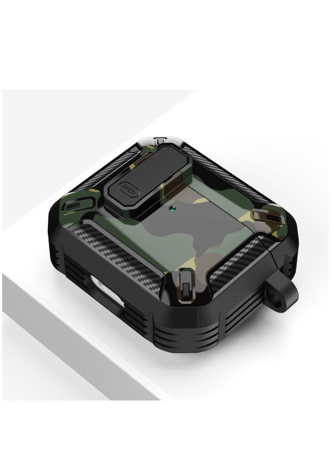 ACLIX Compatible with AirPods Pro 2nd Generation Full Body Rugged Hard Shell Protective Case Cover with Keychain Designed for AirPods Pro 2 2022 Green Army - Image 4