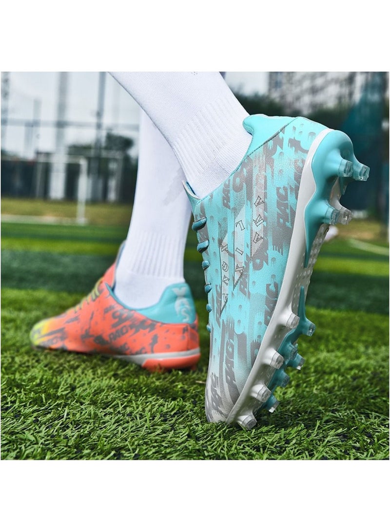 rac Low-Top Cleats Competition Sports Football Shoes Orange/Blue - Image 2