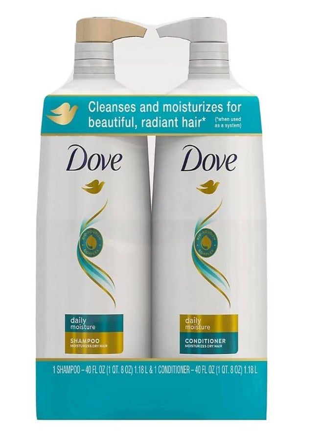 Dove Moisturizing Shampoo and Conditioner with Pump Daily Moisture, 2 ct./40 oz. - Image 1