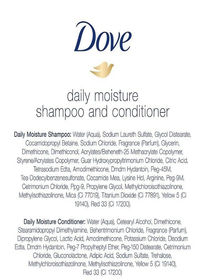 Dove Moisturizing Shampoo and Conditioner with Pump Daily Moisture, 2 ct./40 oz. - Image 2
