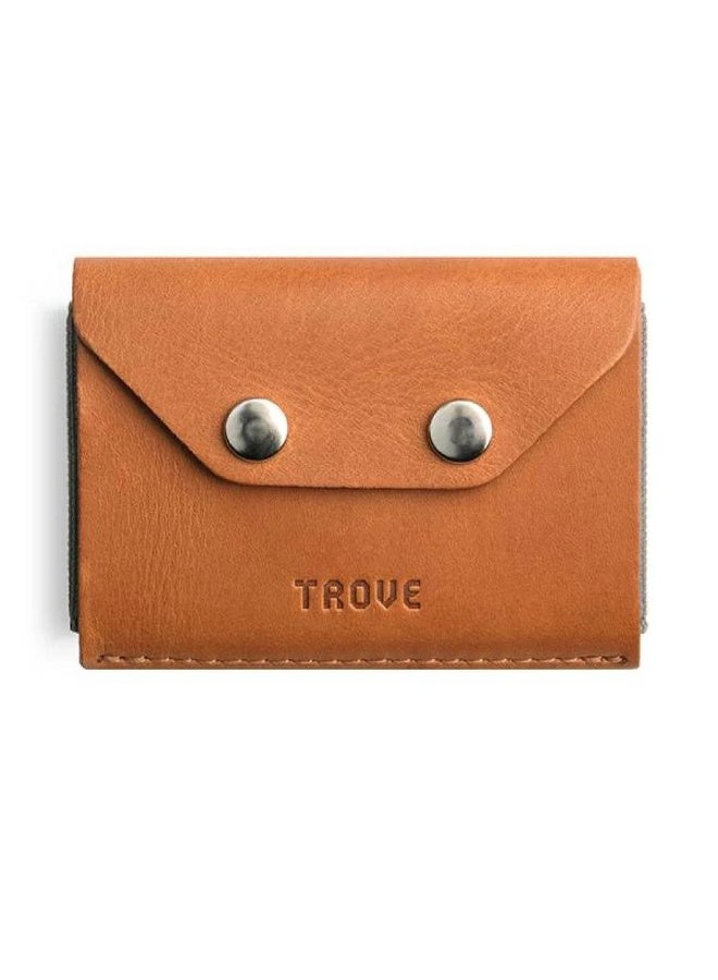 Trove The third edition card wallet in camel and gray color from Troove - Image 1
