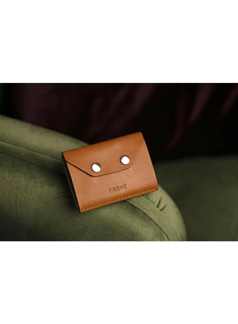 Trove The third edition card wallet in camel and gray color from Troove - Image 3