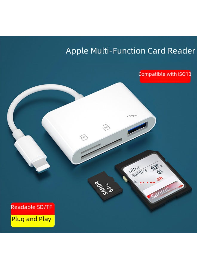 قارئ بطاقات متعدد المنافذ USB لبطاقات الذاكرة لأجهزة الهاتف المحمول أبل وأجهزة الكمبيوتر وبطاقات التخزين للكاميرات SD/TF مع دعم Type-C وOTG - Image 3