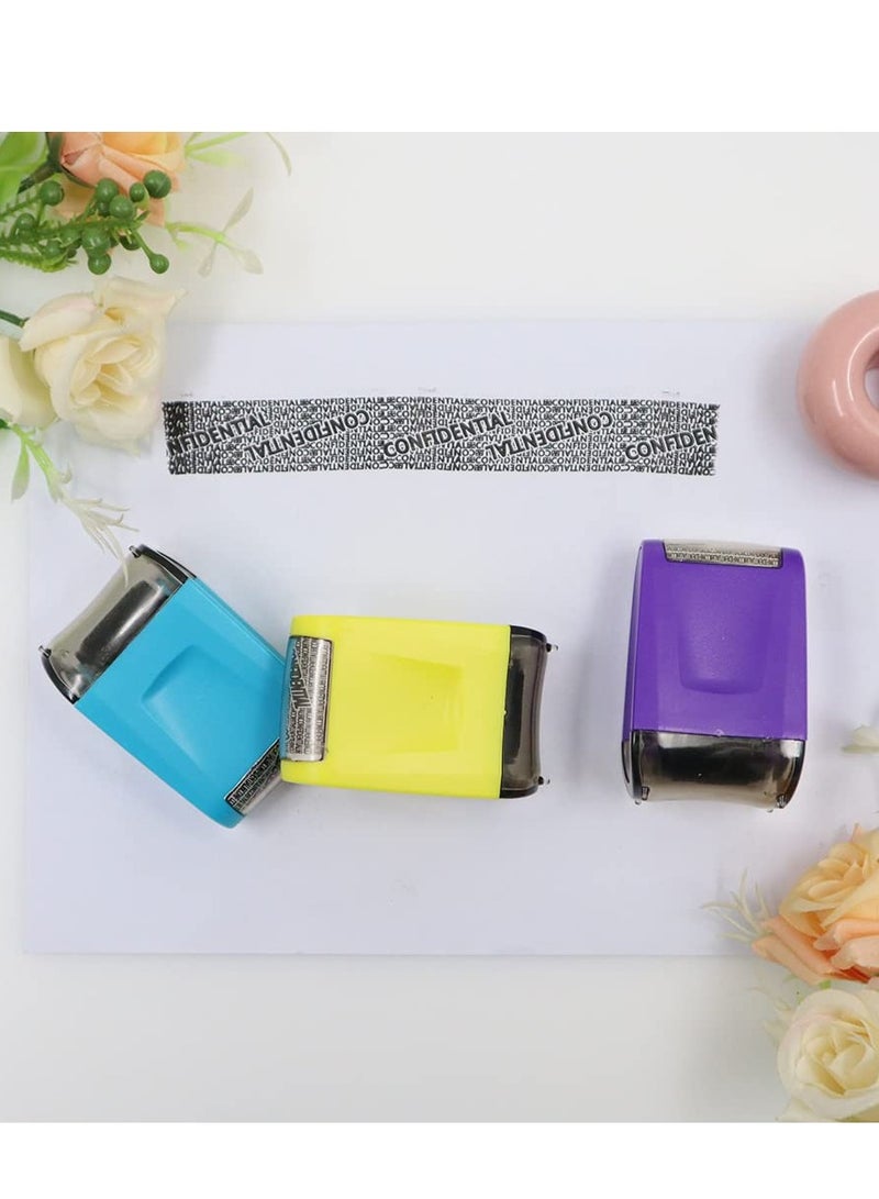 3-Piece Confidential Roller Stamp Set, Smudge-Free Identity Protection Stamps for Secure Information Privacy - Image 5