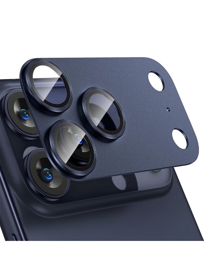 Camera Lens Protector for iPhone 17 Pro Max, Sapphire Glass, 9H Scratch Resistant, HD Clear Camera Protection, Anti Fingerprint, Full Coverage, Easy Install - Deep Blue - Image 1
