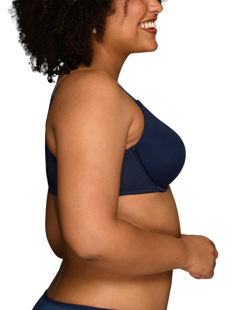 Vanity Fair Women's Beauty Back Smoothing Bra, Minimizes Bust Line up to 1.5", Non Padded Cups up to H, Ghost Navy, 32DD - Image 2