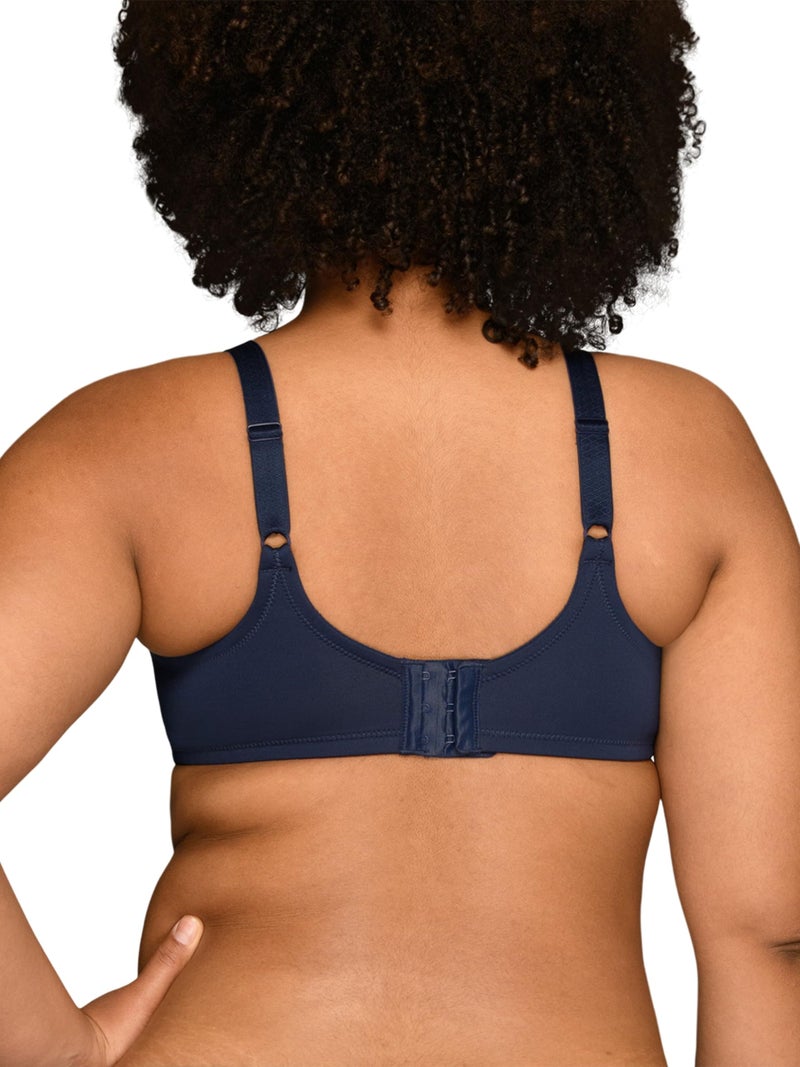 Vanity Fair Women's Beauty Back Smoothing Bra, Minimizes Bust Line up to 1.5", Non Padded Cups up to H, Ghost Navy, 32DD - Image 3