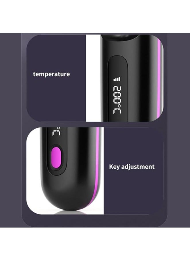 general Wireless Hair Straightening Brush, Women's Portable Hair Straightening Brush, Touch-up on the Go, Negative Ion Hot Comb, Lightweight Mini Travel, USB Charging - Image 3