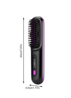 General Wireless Hair Straightening Brush, Women's Portable Hair Straightening Brush, Touch-up on the Go, Negative Ion Hot Comb, Lightweight Mini Travel, USB Charging  - Image 5