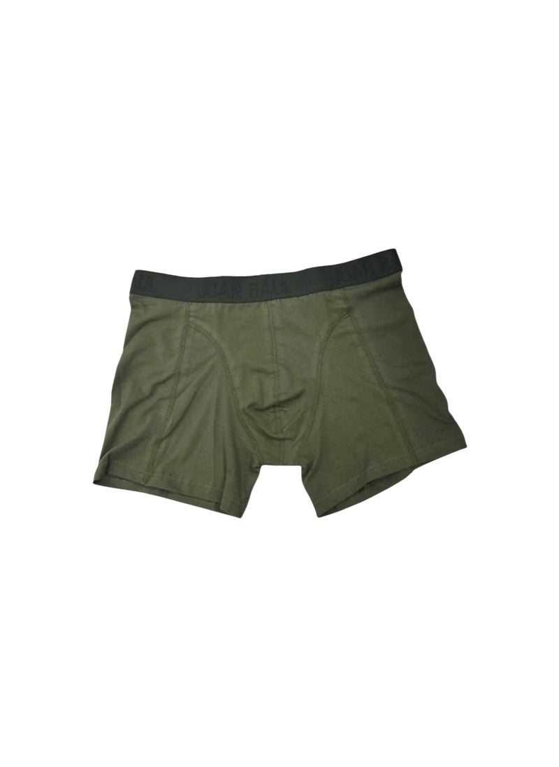 Generic - Men's Boxer Briefs - Pack of 2 (Olive & Blue) - Soft Cotton Stretch Underwear - Image 1