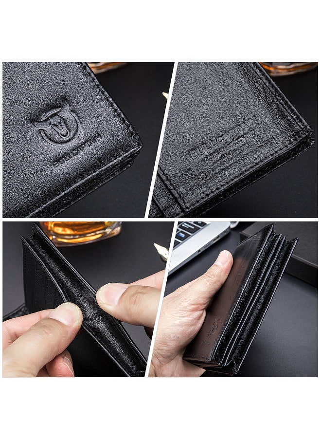 BULLCAPTAIN - Leather Wallet Large Capacity Wallet Credit Card Holder for Men with 15 Card Slots - Image 1