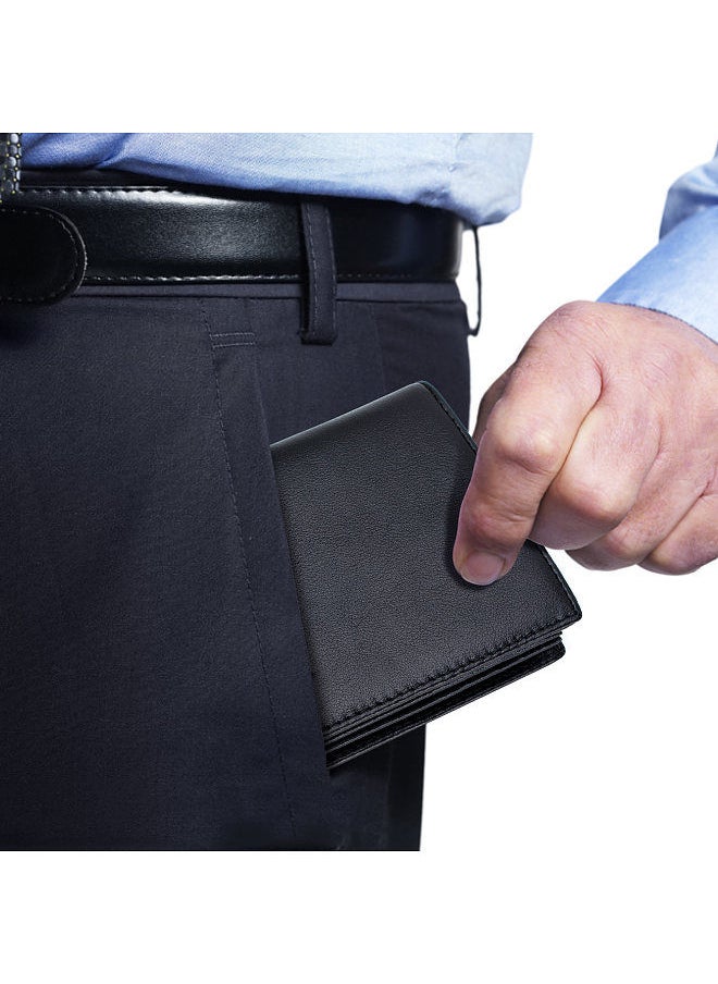 BULLCAPTAIN - Leather Wallet Large Capacity Wallet Credit Card Holder for Men with 15 Card Slots - Image 1