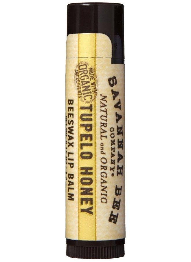 Savannah Bee Company Natural and Organic Tupelo Honey Beeswax Lip Balm 015Ounce (Pack of 4)  - Image 1