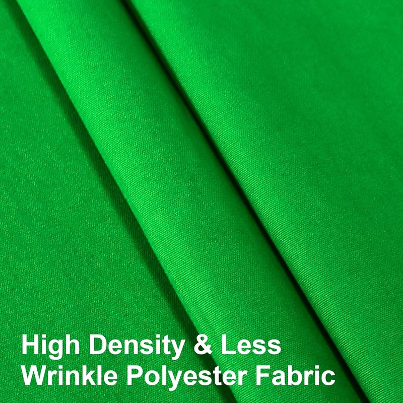 EMART Wide range compatible material 10x10ft/3x3m Green Screen, Chroma-Key Greenscreen Cloth Photography Background Photo Backdrop Sheet for Video Studio, Photoshoot, Live Streaming, Zoom, 4 Backdrop Clips Included Heavy load resistant - Image 2