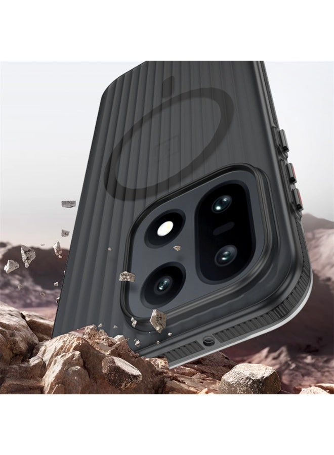 OnePlus 15 Anti-Slip Strip Magnetic Phone Case Micro-Frosted Fingerprint-Resistant Surface Translucent Yellowing-Proof Design and Strong Magnetism - Image 3