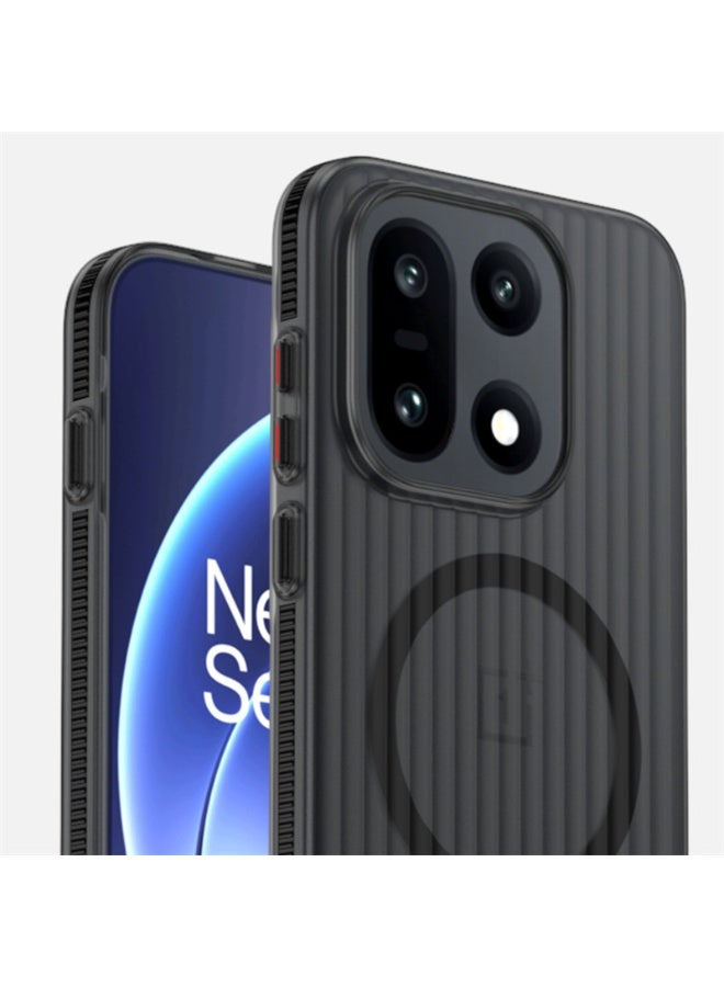 OnePlus 15 Anti-Slip Strip Magnetic Phone Case Micro-Frosted Fingerprint-Resistant Surface Translucent Yellowing-Proof Design and Strong Magnetism - Image 5