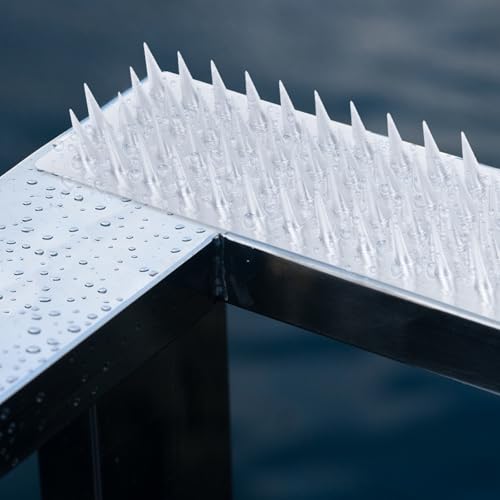 Touri 24 Pack Clear Transparent PVC Bird Spike Strips for Outside Fences and Roofs to Keep Birds, Pigeons, Cats, Squirrels, Raccoons Away and Keep Birds from Building Nest - Image 5