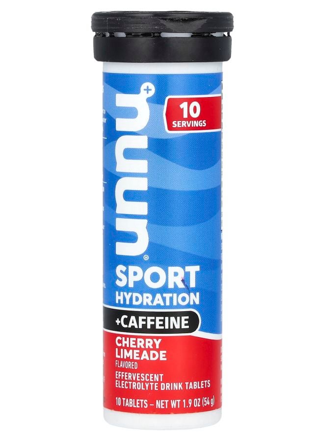 Nuun Sport Hydration + Caffeine Effervescent Electrolyte Drink Cherry Limeade 10 Tablets
