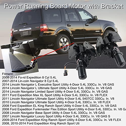 AKWH Pair Front Power Running Board Motor with Bracket 747-900 Replacement for Ford Expedition Lincoln Navigator 2007-2014 119.0 Inch Wheelbase 9L7Z16A506A 9L7Z16A507A - Image 4