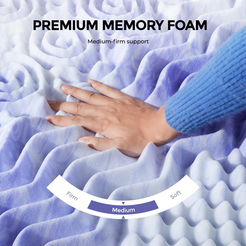 Dreamsmith 3 Inch Mattress Topper 7-Zone Memory Foam Mattress Topper Pressure Relief Soft Mattress Pad, Made with CertiPUR-USÂ® Certified Foam, King Size Bed - Image 5