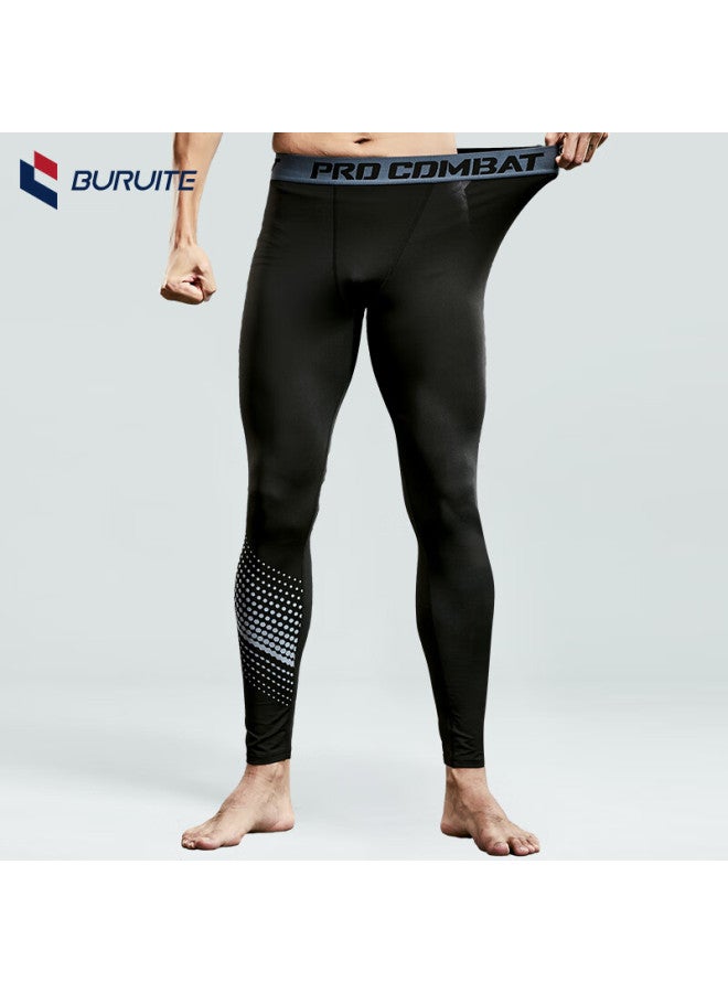 Buruite Men's C Pression Tights, Quick-dry, High-elasticity, Fitness Workout Set, Track And Field Running Suit, Basketball Training Leggings, C Pression Stockings - Image 1