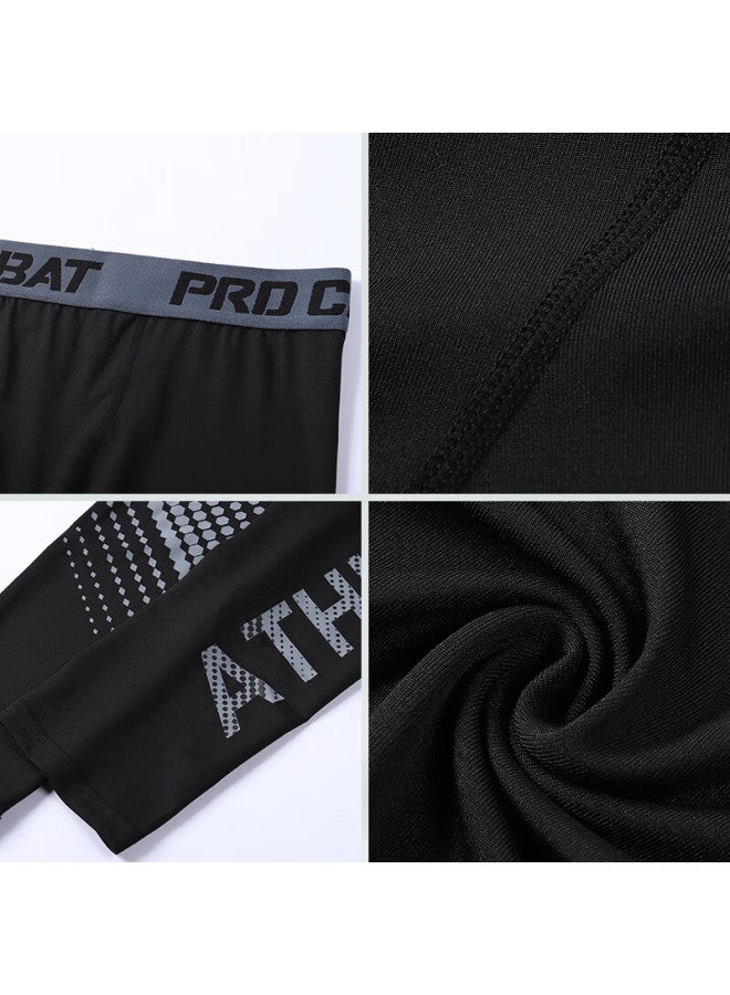 Buruite Men's C Pression Tights, Quick-dry, High-elasticity, Fitness Workout Set, Track And Field Running Suit, Basketball Training Leggings, C Pression Stockings - Image 5