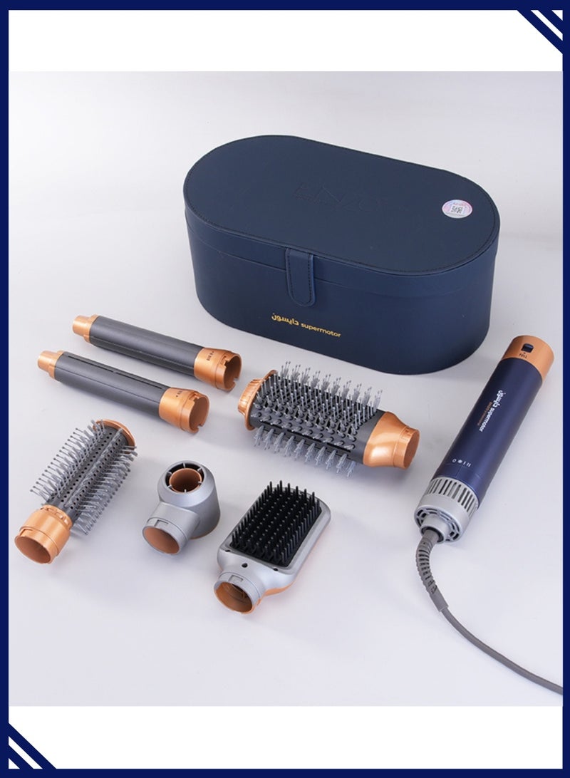 إنزو جهاز تصفيف الشعر الكهربائي ENZO EN-4133 6 في 1 – لفرد وتجعيد الشعر، فرشاة هوائية ساخنة ومجفف بخطوة واحدة بتقنية الأيونات لتصفيف احترافي في المنزل - Image 3