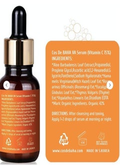 Cos De BAHA Cos De BAHA Vitamin C 15% Ascorbic Acid Serum, 30ml  - Image 3