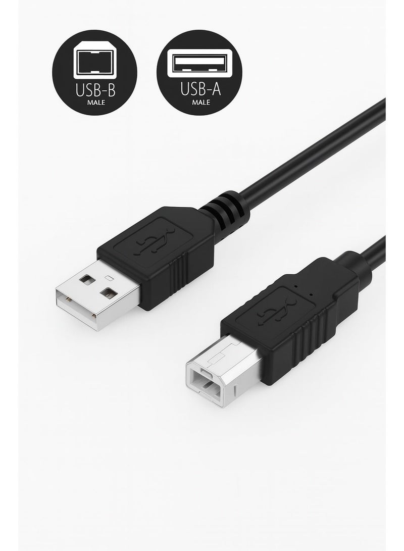 كيبل طابعة USB إلى USB-B بطول 10 متر - كابل نقل بيانات عالي السرعة للطابعات والماسحات الضوئية - Image 3