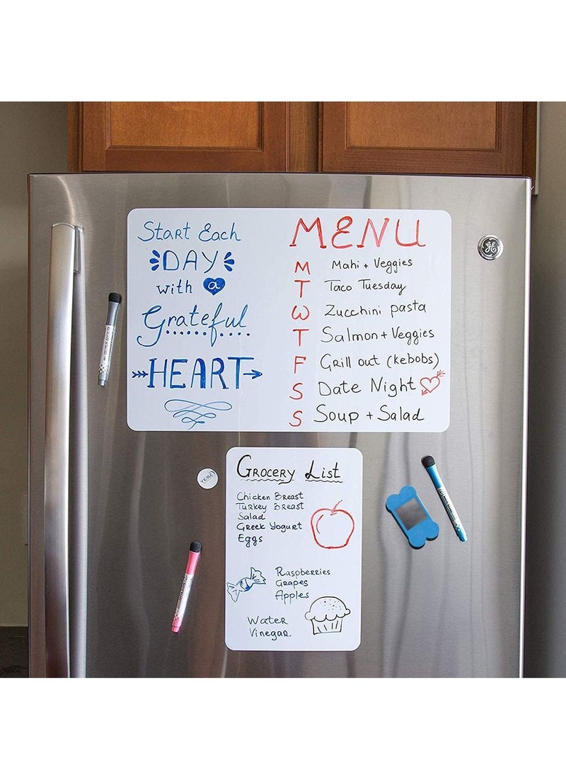 HomarKet 7-Piece Magnetic Refrigerator Dry Erase Planner Calendar Set 42x29.7cm Multicolour  - Image 5