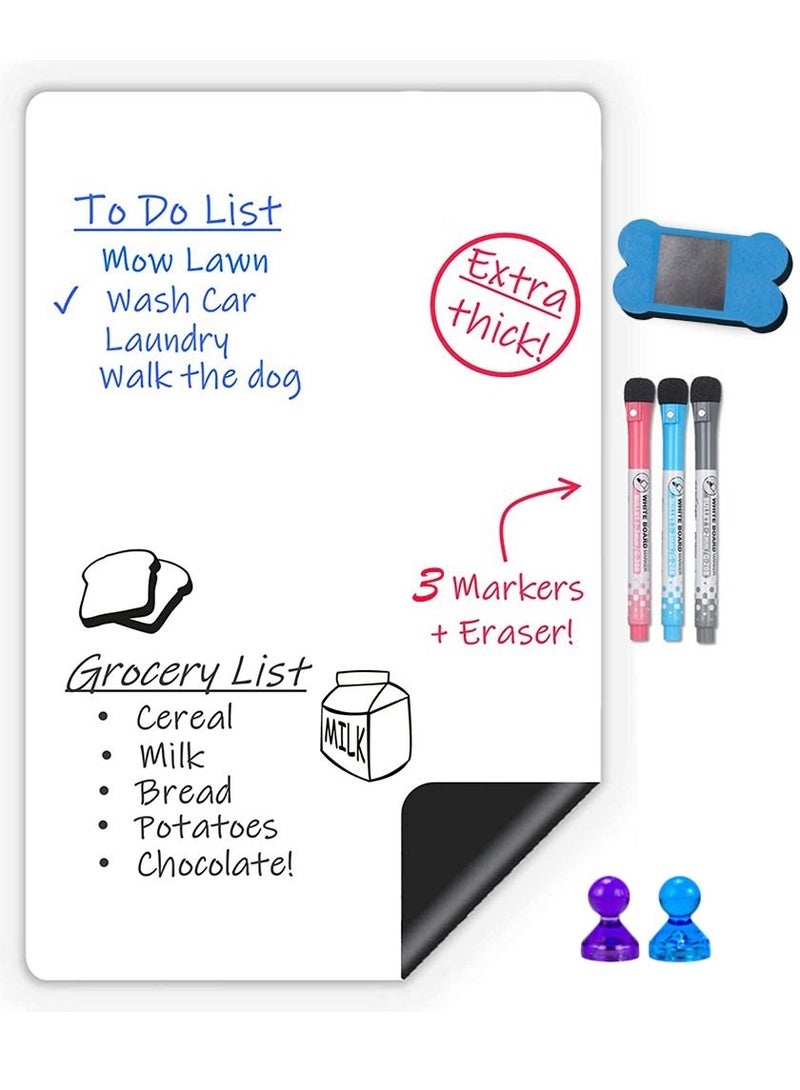 HomarKet 7-Piece Magnetic Refrigerator Dry Erase Planner Calendar Set 42x29.7cm Multicolour  - Image 1