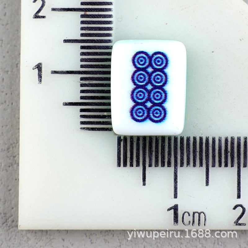 DIY Mahjong Resin Jewelry Keychain Accessories 1# eight cylinder (small)