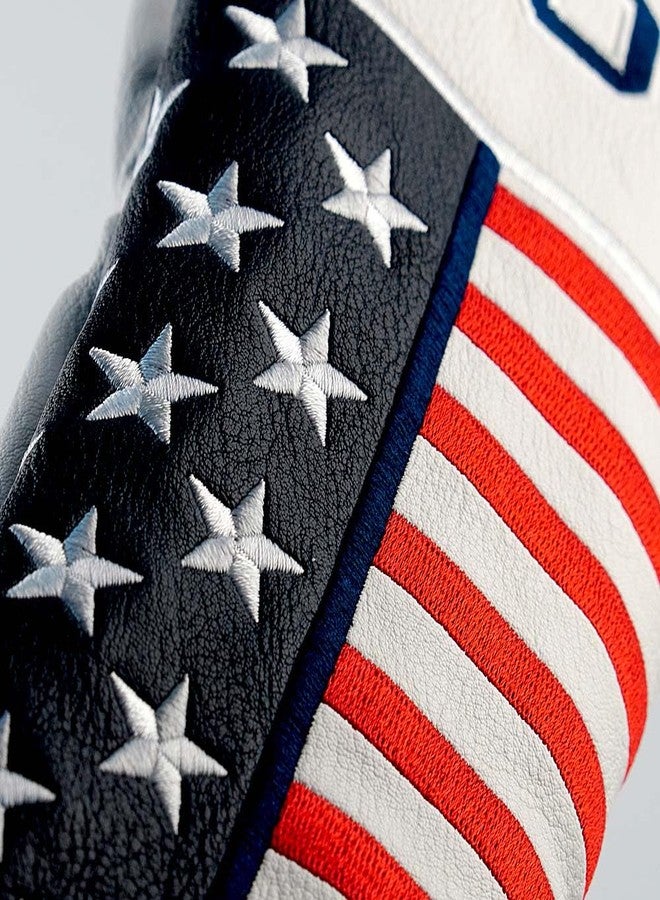 GOOACTION 1PC USA Golf Club Fairway Wood Head Cover with Creative Stars and Stripes American Flag Pattern Synthetic Leather Patriotic Golf Headcovers (Tag 5) - Image 4