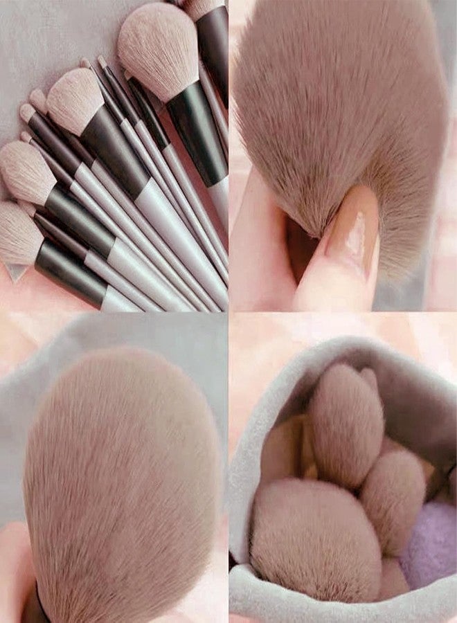 VishBin 13 Pcs Makeup Brushes Set with Travel Storage Box - Professional Face, Eye, Blending, Powder, Concealer, Highlighter Brush Kit - Soft Nylon Hair - Image 5