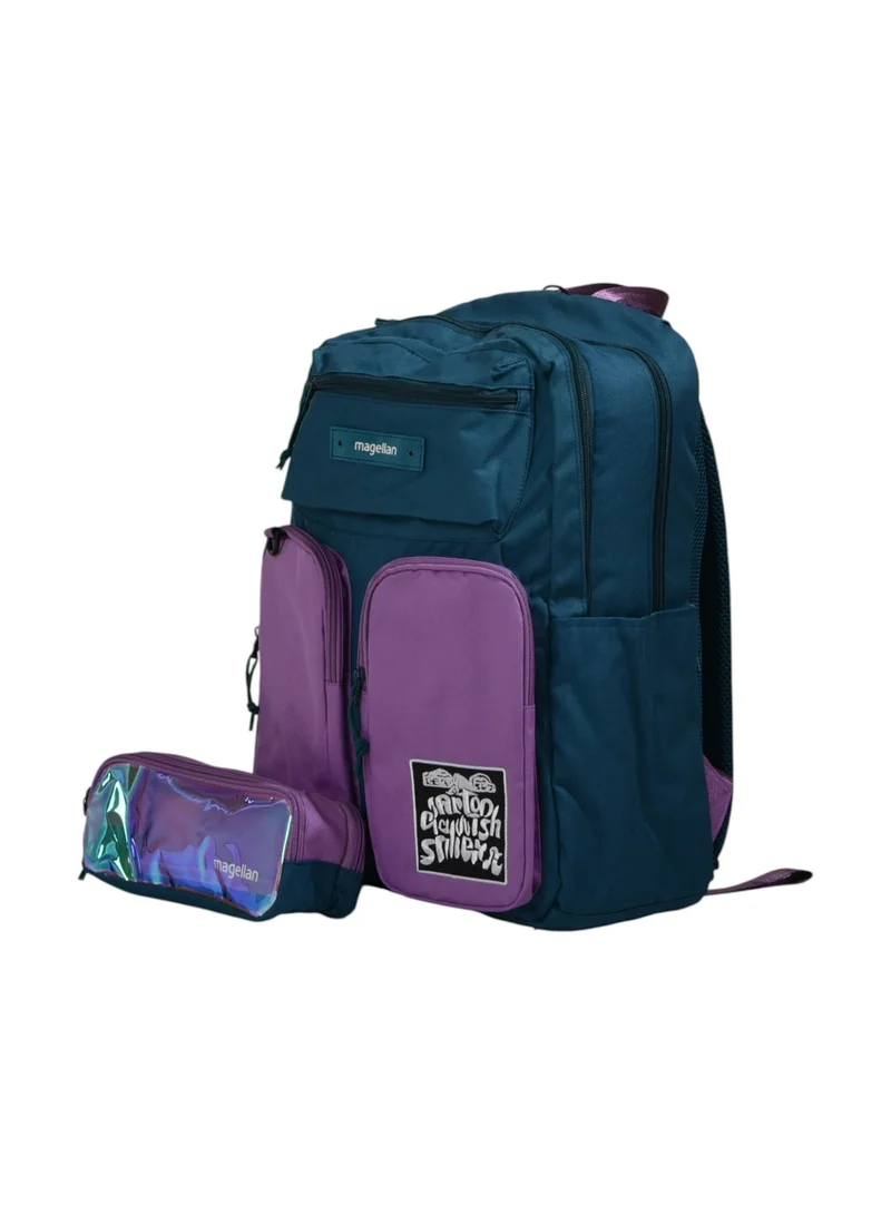 MAGELLAN Backpack 259D001B with Pencil Case | 18 Inch School Backpack Set | Lightweight Student School & Travel Bag