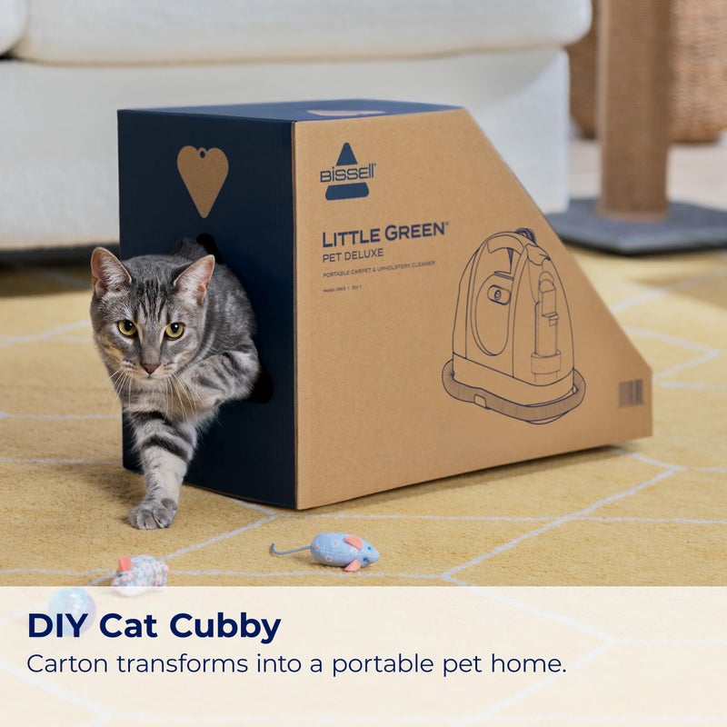 Bissell Little Green Pet Deluxe Portable Carpet Cleaner and Car/Auto Detailer, 3353, Gray/Blue - Image 3