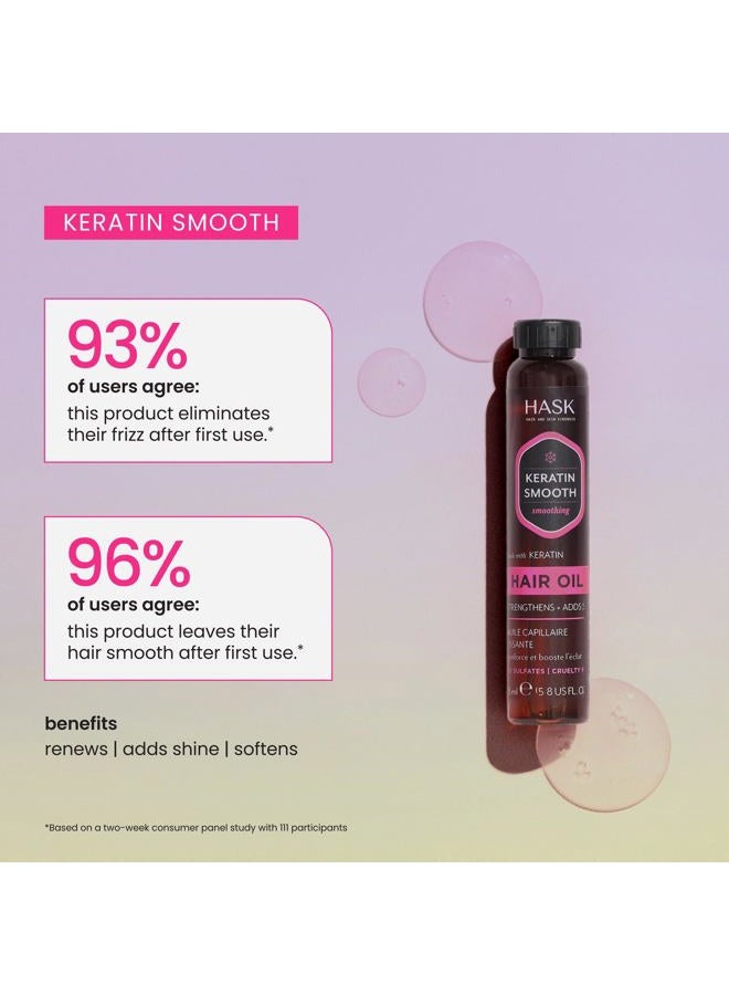 HASK Keratin Smoothing Hair Oil, 18 Ml - Image 5