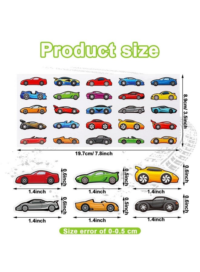 Junkin 500 Pcs Race Car Stickers for Kids Sports Car Transportation Vehicle Stickers for Boys Toddler Teens Vehicle Themed Party Favors Teacher Reward Educational Toy Art Craft Activities - Image 2