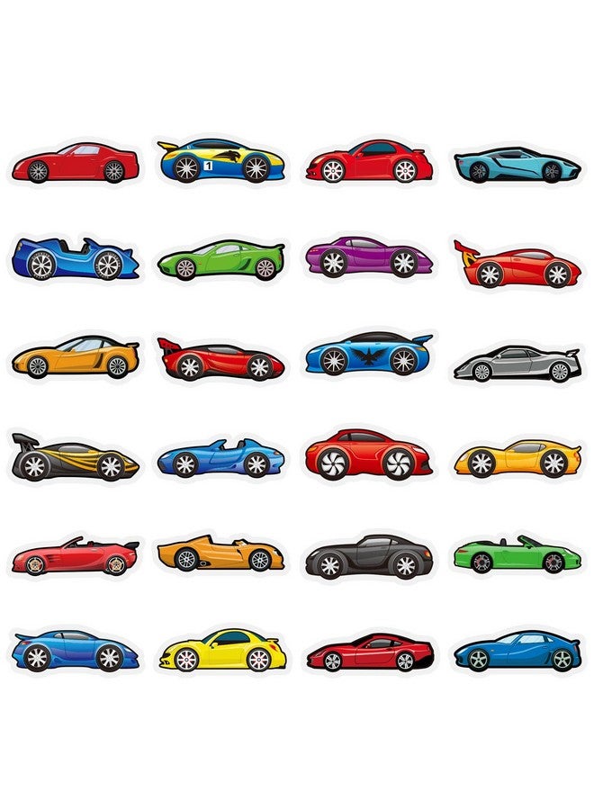 Junkin 500 Pcs Race Car Stickers for Kids Sports Car Transportation Vehicle Stickers for Boys Toddler Teens Vehicle Themed Party Favors Teacher Reward Educational Toy Art Craft Activities - Image 1