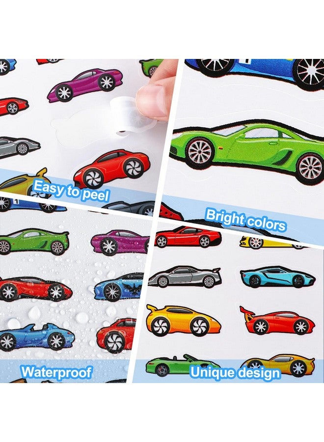 Junkin 500 Pcs Race Car Stickers for Kids Sports Car Transportation Vehicle Stickers for Boys Toddler Teens Vehicle Themed Party Favors Teacher Reward Educational Toy Art Craft Activities - Image 3