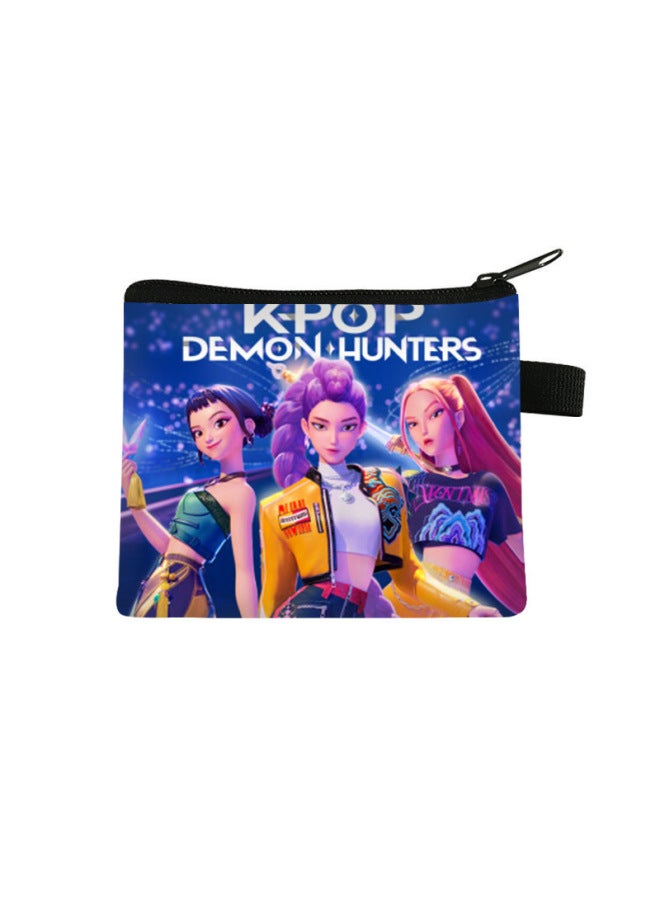 Hunting Girls' Team Coin Purse Children's Portable Key Bag Mini Zipper Wallet Polyester Cartoon Coin Purse
