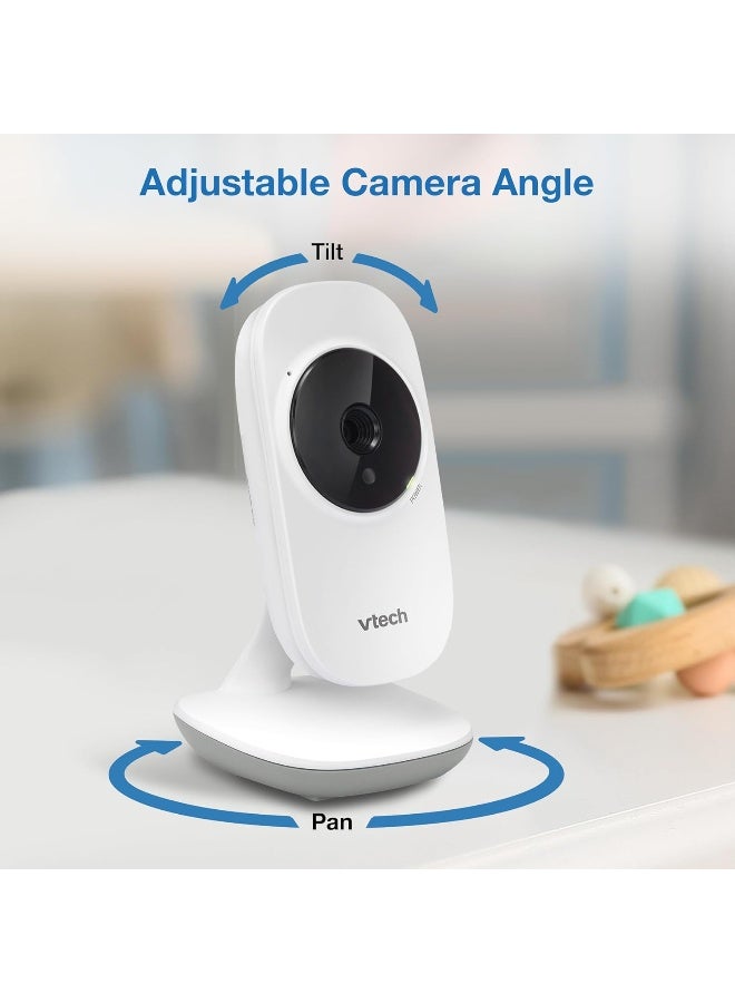 VTech VM819-2 Baby Monitor, 2.8â€ Screen, 2 Cameras, 1000ft Range, Night Vision, 2-Way Audio, Temperature Sensor, Lullabies, Secured Transmission No WiFi - Image 4