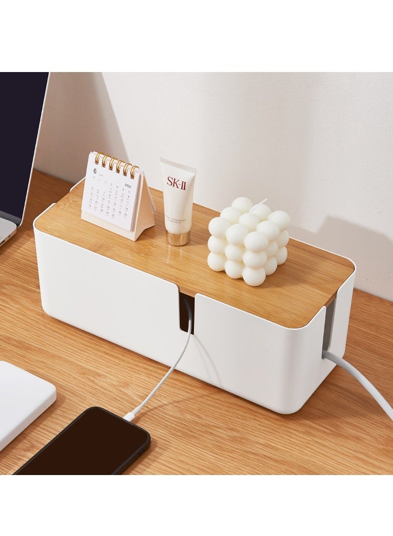 general Cable Management Box Cover Router Plug Board Wire Storage Socket Wire Box Organizer Plug Cable Organizer Storage Box - Image 3