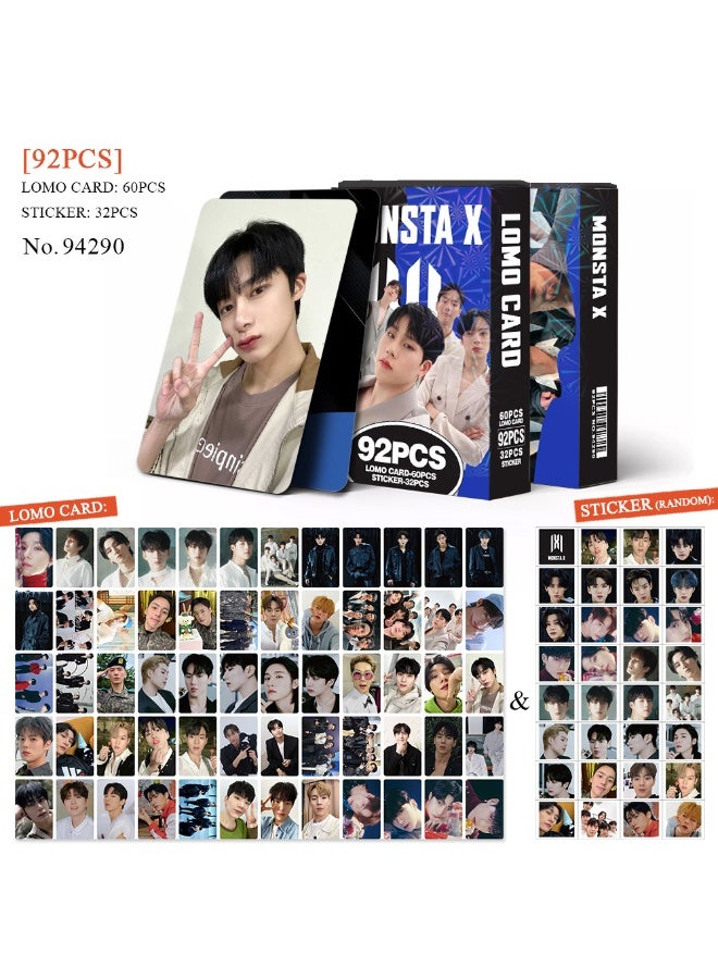NIBEMINENT 92 Pcs Kpop  MONSTA X Lomo Cards Card For Fans Collection Gifts - Image 1