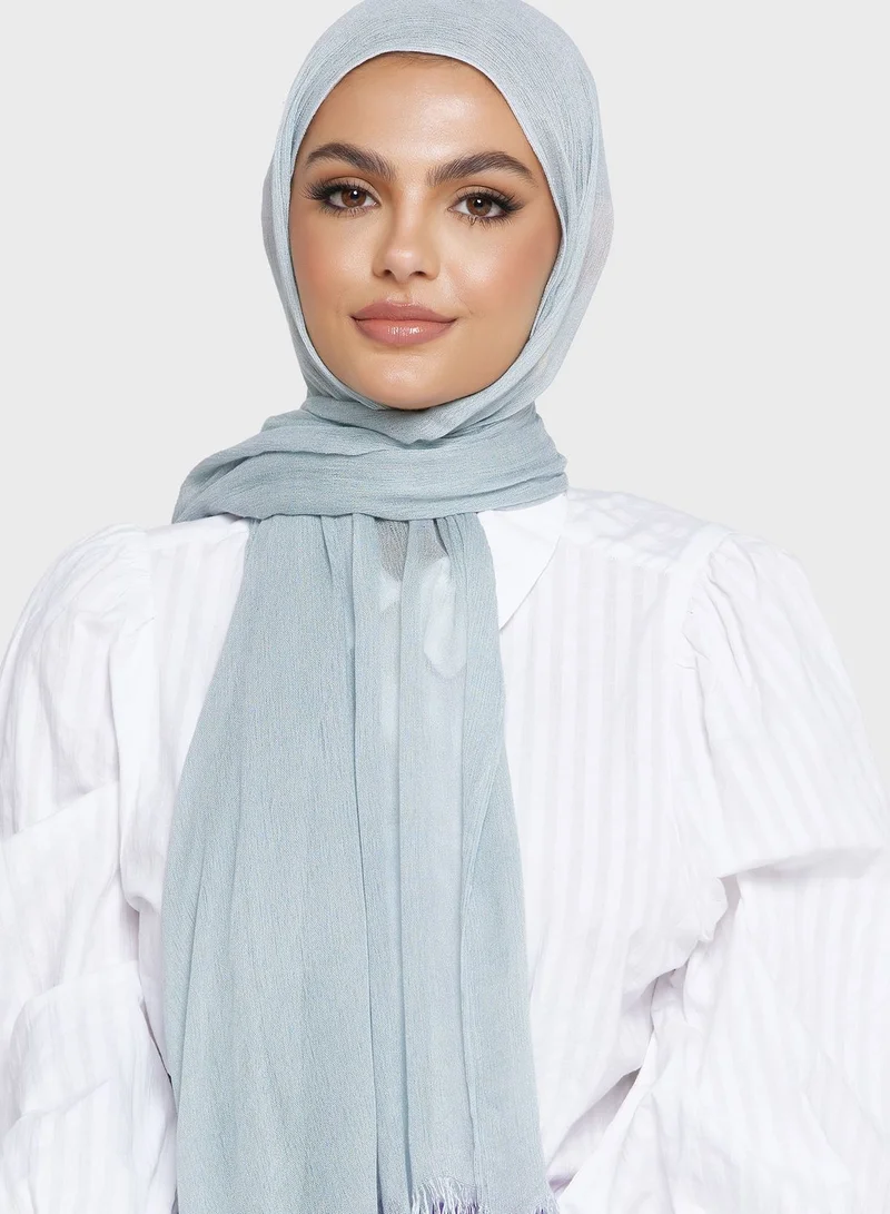 ELLA Solid Frayed Edge Long Scarf