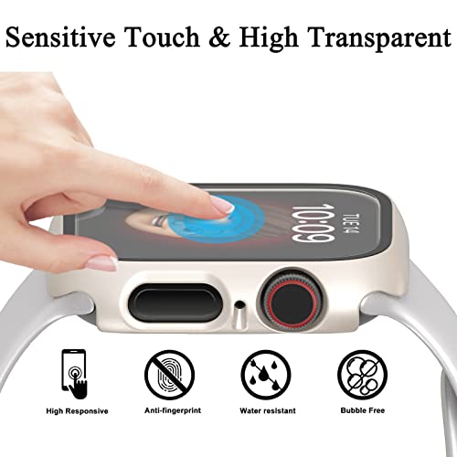 HASDON [12 Pack] Case Compatible with Apple Watch Series 9 8 7 41mm with Tempered Glass Screen Protector, Full Coverage Bumper Hard PC Protective Cover for iWatch Series 9/8/7 41mm Accessories - Image 5